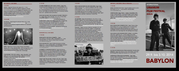 Screenings of Ian's films around the world continue